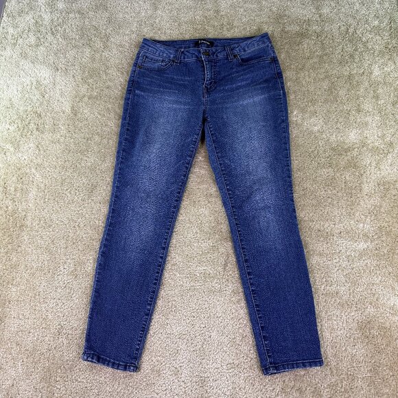 D Jeans Skinny Ankle Mid Rise Jeans Women's Size 6 Blue Denim Stretch E735 - Picture 1 of 12